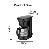 التلقائي أمريكا بالتنقيط صانع القهوة ، فلتر سعة كبيرة ، سطح المكتب أمريكا آلة ، 110 فولت ، 220 فولت ، 750 مللي - الصورة 5